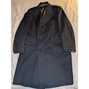 Vintage Robert Kirk Ltd. Navy Wool Overcoat Men's size 42 S